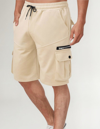 Bermudas Para Hombre, Pantalones Cortos Gris, Large