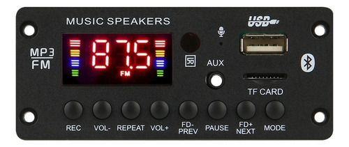 Amplificador De 50 W, Placa Decodificadora Mp3 De 12 V, 5.0,