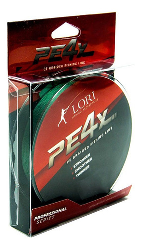 Linha Pe 4x 100 Metros Verde 45lbs - Lori 0,45mm
