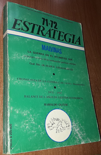 Estrategia Guerra De Malvinas Abril A Septiembre De 1982