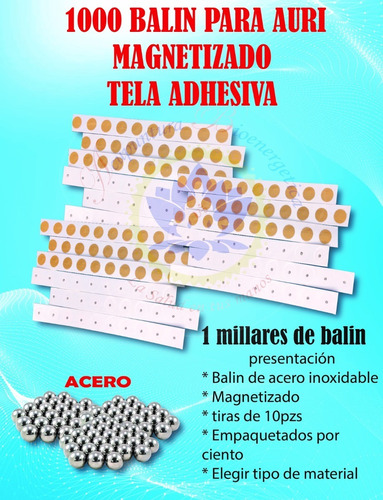 1000 Balines Acero Magnetizado Para Auriculoterapia + Envio