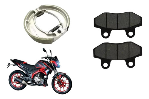 Balatas Delanteras Y Traseras Falkon 200 Vento Premium