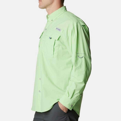 Camisa Columbia Modelo Bahama Ii Color Verde Limón Talla Xxs