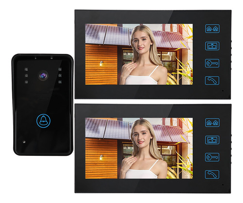 Timbre Con Videoportero De 7 Pulgadas, 2 Monitores, Portero