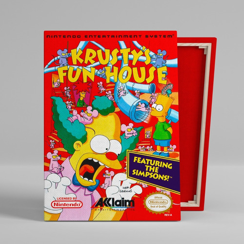 Cuadro Gamer Simpsons Krusty's Fun House Canvas 60x40 Cm