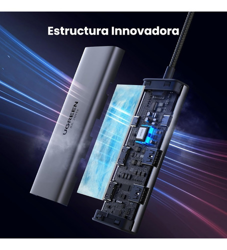 Hub Usb-c 6 En 1 Ugreen 2 Usb-a, 2 Usb-c, 2 Hdmi 4k/60hz