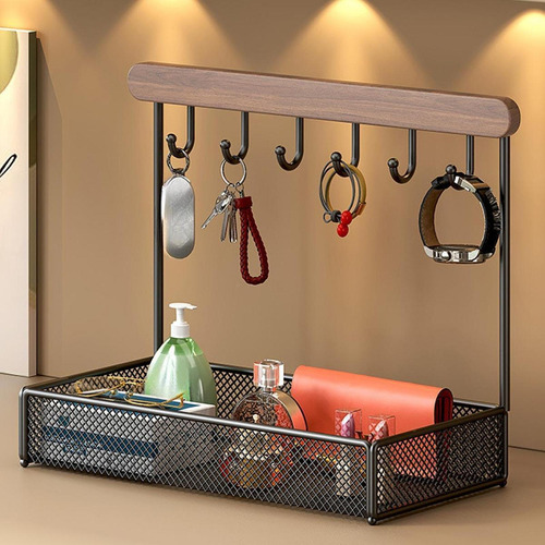 Decoración De Almacenamiento De Soporte Base Cuadrada Negro
