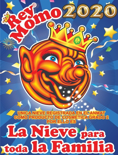 Imagen 2 de 10 de Nieve Espuma Rey Momo - Carnaval X 12 U - Lollipop