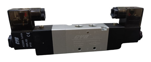 Válvula Direccional 5 Vías 3 Pos. 1/4 220vac 2-solenoide