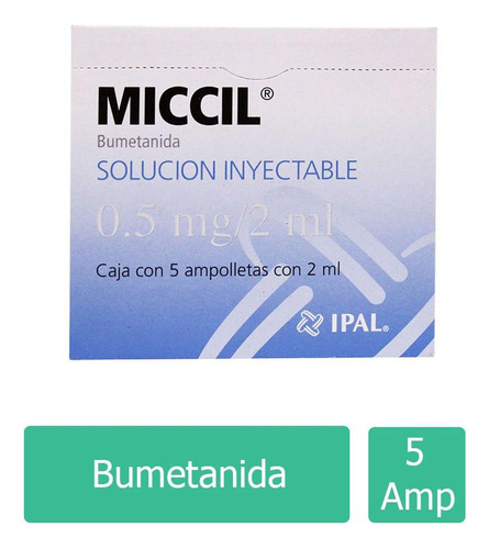Miccil 0.5 Mg/ 2 Ml Caja Con 5 Ampolletas Con 2 Ml