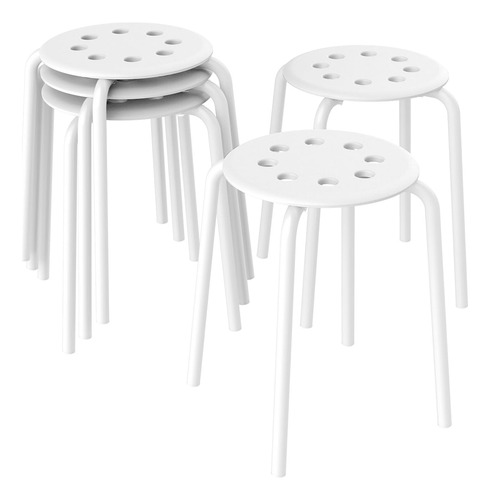 Topeakmart Taburetes De Bar Apilables De Plástico Taburetes