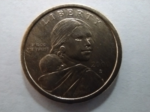 Moneda De Un Dólar Americano Indígena Año 2000 Colección 