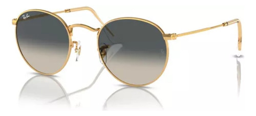 Anteojos De Sol Ray-ban Round Metal Gold Grey Gradient Diseño Ocean
