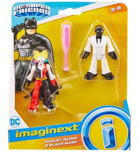 Harley Quinn E Máscara Negra Dc Super Friends Imaginext