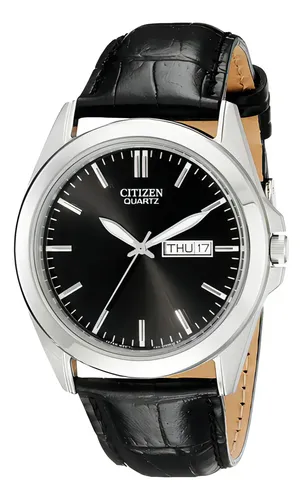 Relógio Citizen BF0580-06e Black Pulse Quartz para homem em couro