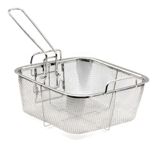 Imagen 1 de 4 de Canasta Freidora De Alimentos Cuadrada 20x20cm Rejilla Papas