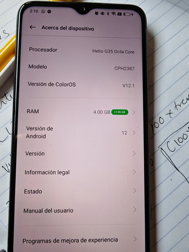 Celular Oppo A57 (Usado)