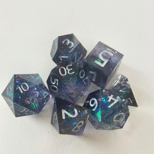 Juego De Dados Poliédricos De Resina De 7 Piezas D4 ~ D20