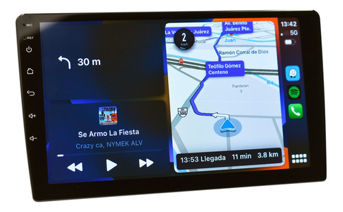 Pantalla Smart Auto 9 In Carbon Audio Hd + Cámara De Reversa