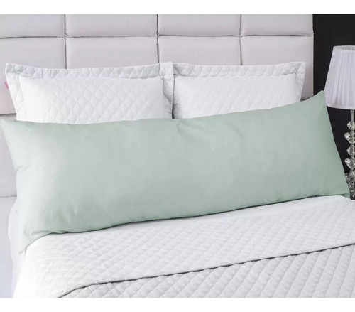 Fronha Body Pillow Travesseiro De Corpo 1,30mx40cm 200 Fios Cor Esmeralda