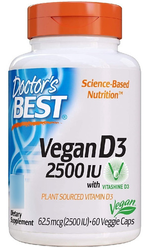 Vitamina D3 2500 Iu 62.5 Mcg Doctor's Best 60 Capsulas