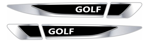 Kit Emblemas Laterais Paralama Porta Volkswagem Golf Res43