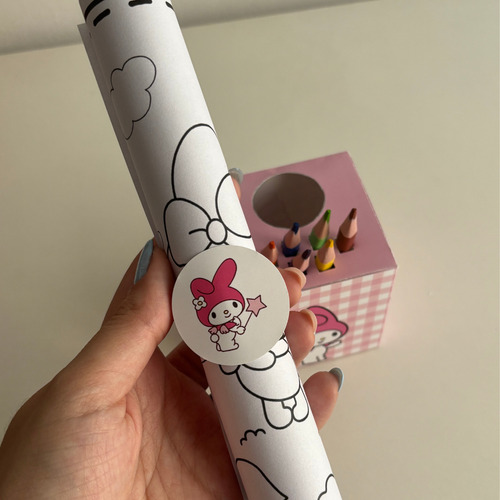 Caja Cubo Para Colorear Personalizada Souvenir X12 Blanco
