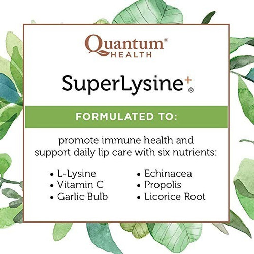 Imagem 3 de 5 de Lisina + Echinacea 180 Tablets Da Quantum Health - Usa