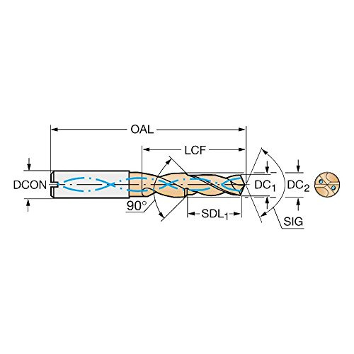Broca Sandvik Coromant R841051030-a1 A1220 Drill Delta C