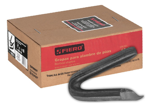 Caja Con 10 Kg De Grapas 1  Negras P/alambre De Púas 44511