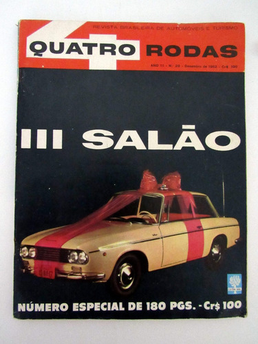 Antiguidade Antiga Revista Quatro Rodas Especial Dez 1962