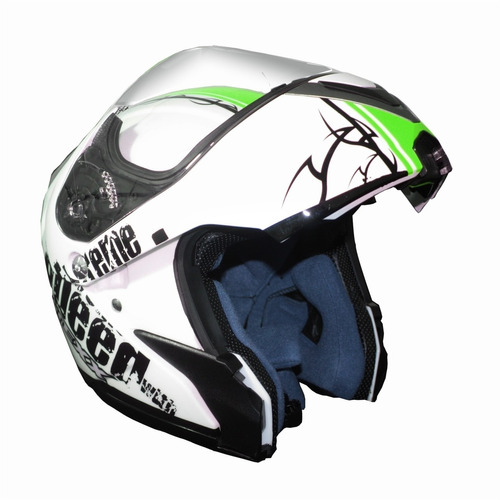 Capacete Escamoteavel Robocop Texx Absinto Articulado 56