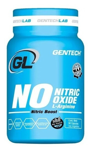 Oxido Nitrico 90 Cap Gentech Potente Pro Hormonal L Arginina