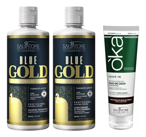 Kit Blue Gold 500ml Salvatore Original Envio Imediato