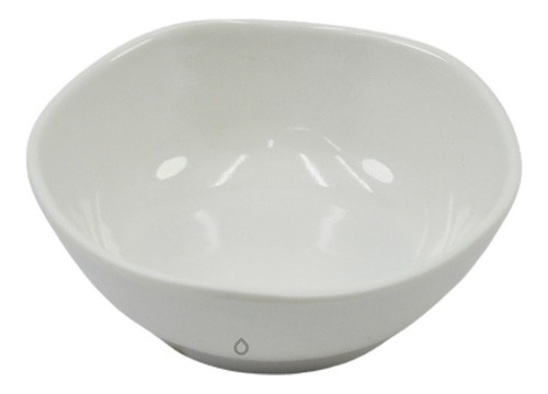 Imagen 4 de 4 de Taza De Melamina Redonda Blanca Con Ondulaciones En El Borde
