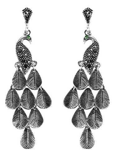 Aretes De Plata Pavo Real