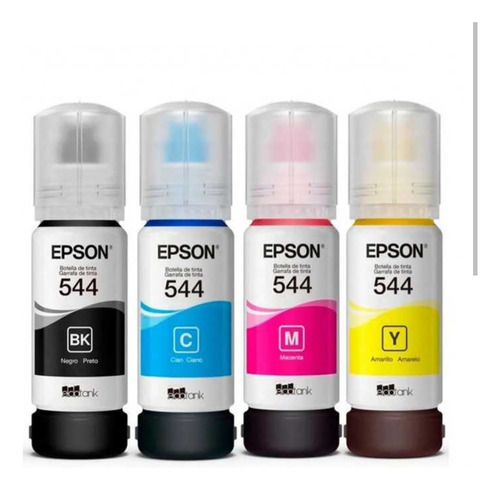 Pack 4 Botellas De Tinta Epson T544 L1110/l3110/l3150/l5190