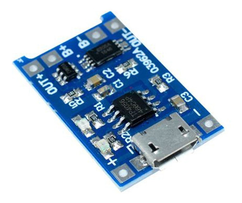 Imagen 3 de 5 de 10 X Controlador De Carga Tp4056 C/protección Micro Usb