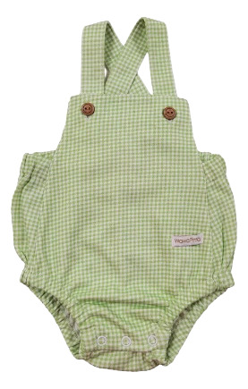 Overol Cuadriverde 100% Algodón Pima Para Bebés