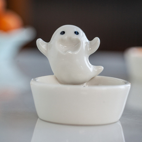 W Portavelas De Cerámica De Halloween Funny Creative Ghost