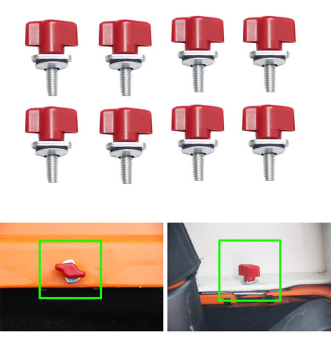 8pcs Universal Hard Top Quick Removal Fastener Thumb Sc...