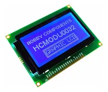 Comprar Display Gráfico 12864 128x64 Azul St7920 Para Arduino