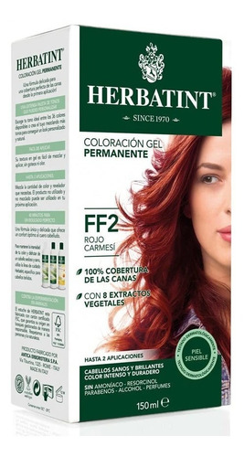 Tintura Permanente Herbatint Ff2 - Rojo Carmesí