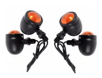 Comprar Kit 4 Piscas Seta Esportivo Moto Custom Cafe Racer Cor Preto