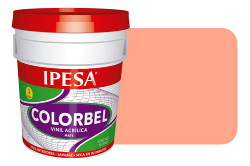 Pintura Vinílica Interior 4 Litros Colorbel 3 Años Galón Color Mamey