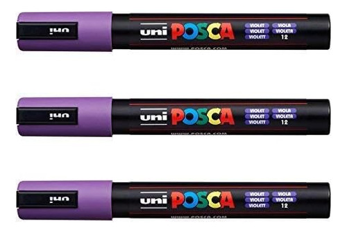 Posca Pc-5m Uni-ball - [paquete 3] Violeta