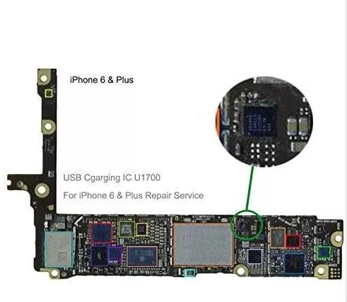 Imagem 7 de 8 de 1610a2 - iPhone 6 6 Plus - U2 Ci Carga - 36 Pinos - 2 Peças