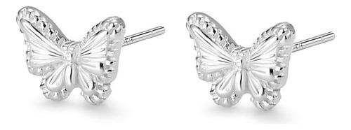 Mini Aretes De Mariposa De Plata De Ley 925, Pequeños Aretes