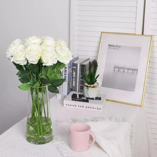Cyt S 10 Ramos Rosas Artificiales Seda Para Bodas