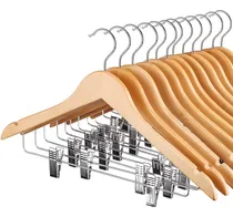 Comprar Ganchos De Madera Con Pinzas Para Ropa 5-pack